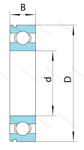 Шариковый однорядный подшипник 50316 (6316 N) в Подольске