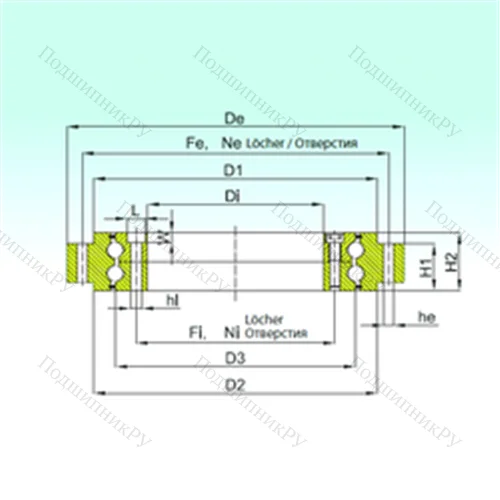 Подшипник шариковый опорно-поворотный ZKLDF 120 от производителя  ISB