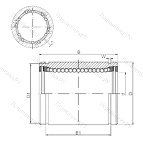 Подшипник шариковый линейный KB 1636AJ от производителя  CX