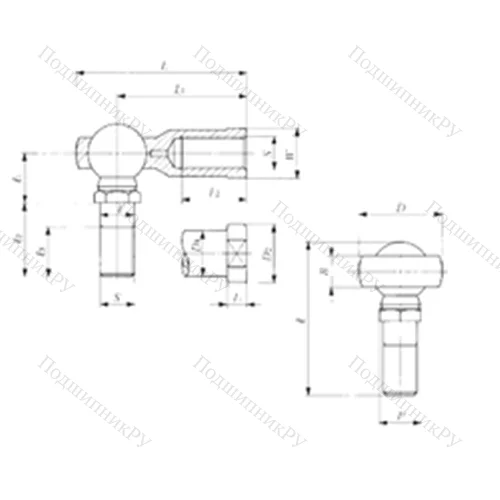 Подшипник скольжения сферический LHS 18 от производителя  IKO