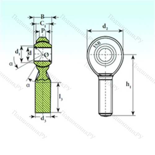 Подшипник скольжения сферический TSM.R 3 от производителя  ISB