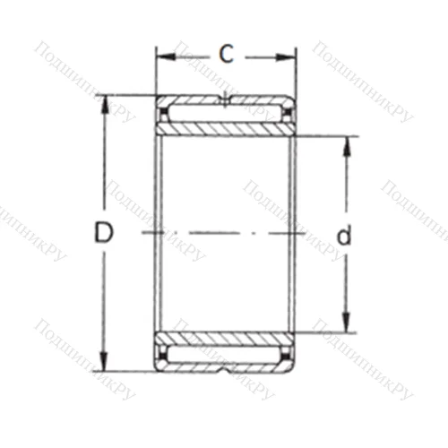 Подшипник игольчатый радиальный NKI 20/20 от производителя  FBJ Подшипник игольчатый радиальный NKI 20/20 от производителя  FBJ