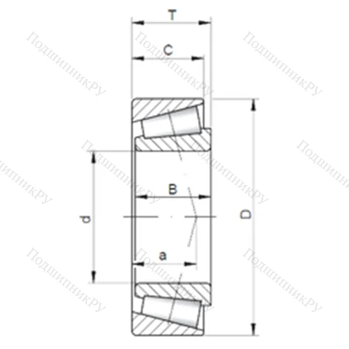 Подшипник роликовый радиально-упорный 33012 A от производителя  CX
