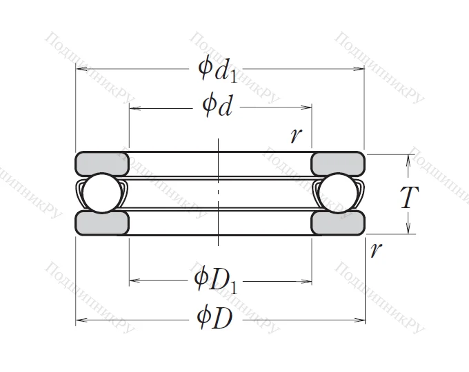 Упорный шариковый подшипник 51201 от производителя  NSK