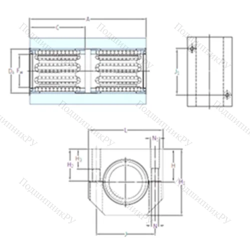 Подшипник шариковый линейный LTBR 40-2LS от производителя  SKF
