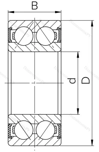 Радиально-упорный шариковый подшипник 3056209 2RS (3209 2RS) в Подольске