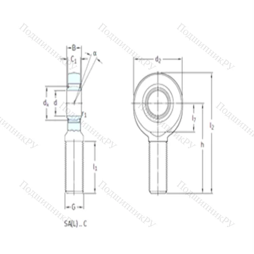 Подшипник скольжения сферический SAL 12C