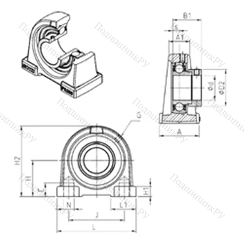 Подшипниковый узел шариковый радиальный ESPA 203