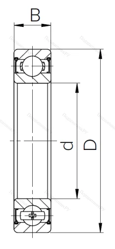 Шариковый однорядный подшипник 80303 (6303 ZZ) в Подольске