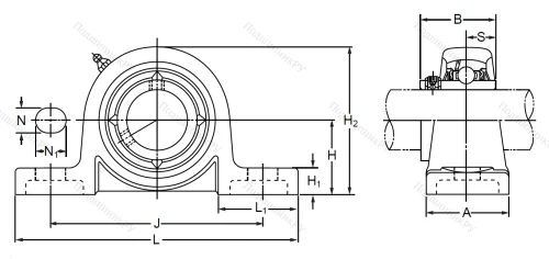 Подшипниковый корпус PPL 206 SB (GREEN) в Подольске