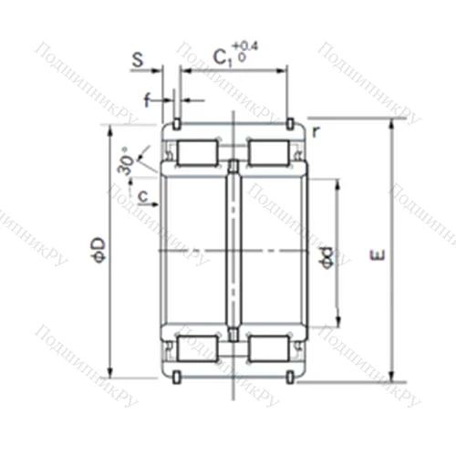 Подшипник роликовый радиальный E 5030NRNT