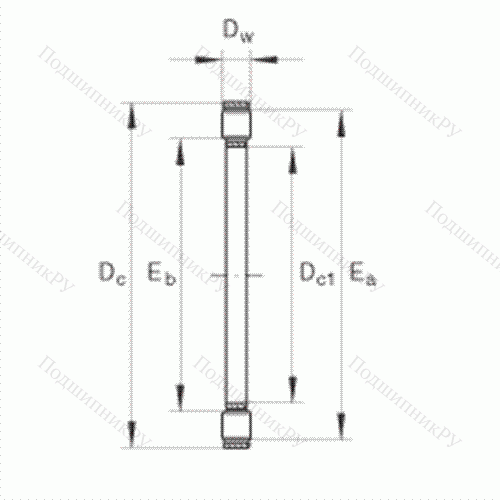 Подшипник роликовый упорный K 81122-TV от производителя  INA Подшипник роликовый упорный K 81122-TV от производителя  INA