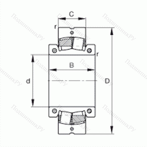 Подшипник роликовый самоустанавливающийся раздельный 231SM 240-MA от производителя  FAG Подшипник роликовый самоустанавливающийся раздельный 231SM 240-MA от производителя  FAG