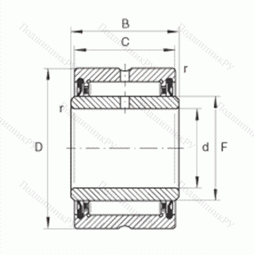 Подшипник роликовый игольчатый NA 4903-2RSR