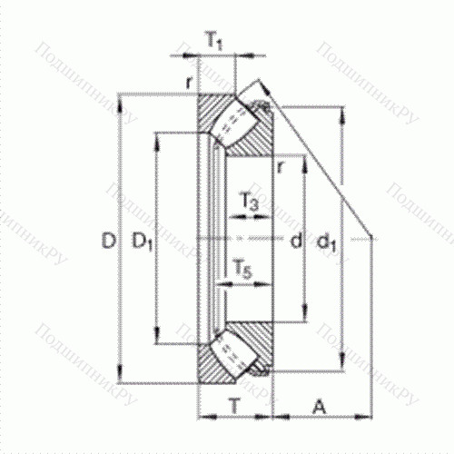 Подшипник роликовый упорно-радиальный сферический 29430-E 1 от производителя  FAG Подшипник роликовый упорно-радиальный сферический 29430-E 1 от производителя  FAG