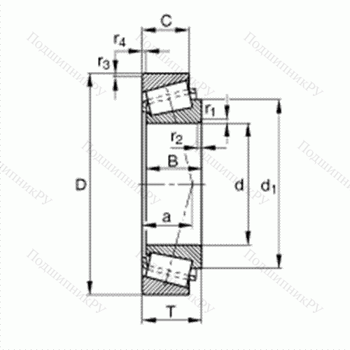 Подшипник роликовый конический 320/28-X от производителя  FAG Подшипник роликовый конический 320/28-X от производителя  FAG