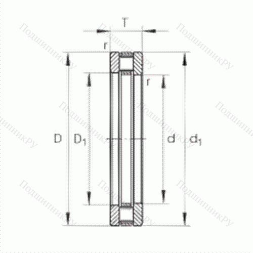 Подшипник роликовый упорный 81122-TV от производителя  INA Подшипник роликовый упорный 81122-TV от производителя  INA