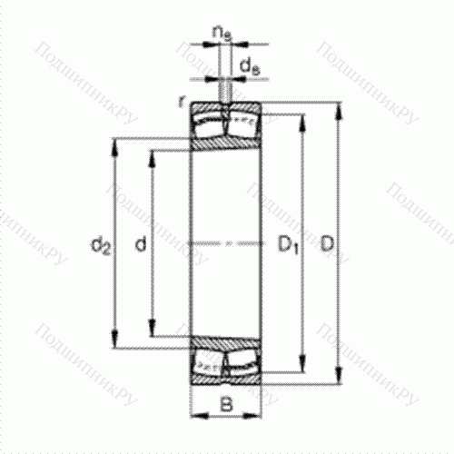 Подшипник роликовый самоустанавливающийся 24176-B-K 30 от производителя  FAG Подшипник роликовый самоустанавливающийся 24176-B-K 30 от производителя  FAG